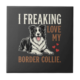 Azulejo De Cerâmica Cachorro Amor Border Collie Engraçado