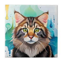 Azulejo De Cerâmica Cachorro bonito fecha a miniárea de transferência