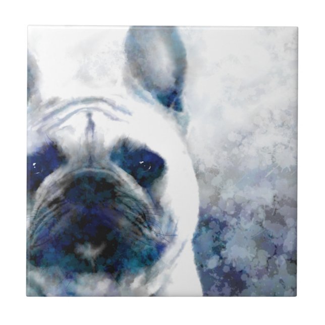 Azulejo De Cerâmica Cachorro Bulldog Francês 159 (Frente)