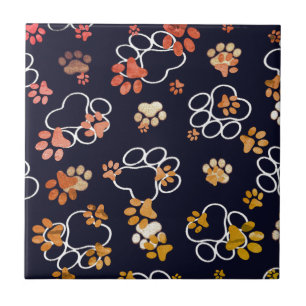 Azulejo De Cerâmica Cachorro Cachorro Castanho Preto