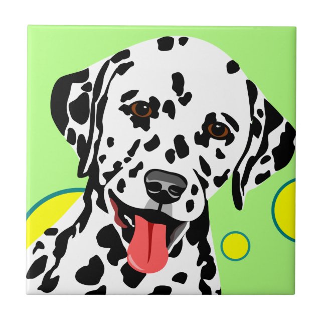 Azulejo De Cerâmica Cachorro Dalmaciano (Frente)