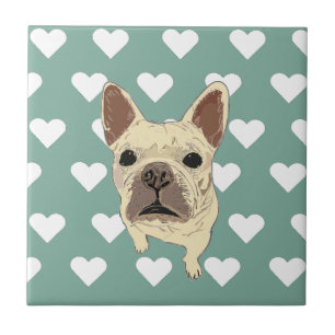 Azulejo De Cerâmica cachorro de Bulldog Francês