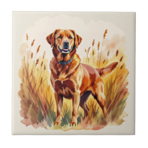 Azulejo De Cerâmica Cachorro Labrador Retriever Fox Red