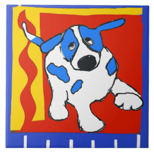 Azulejo De Cerâmica Cachorro, Olho Delft Holandês