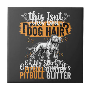 Azulejo De Cerâmica Cachorro Pitbull Cabelo Brilho Cachorro Engraçado