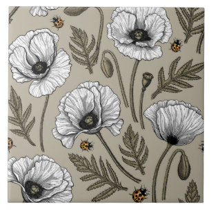 Azulejo De Cerâmica Cachorros brancos e bichos-da-índia