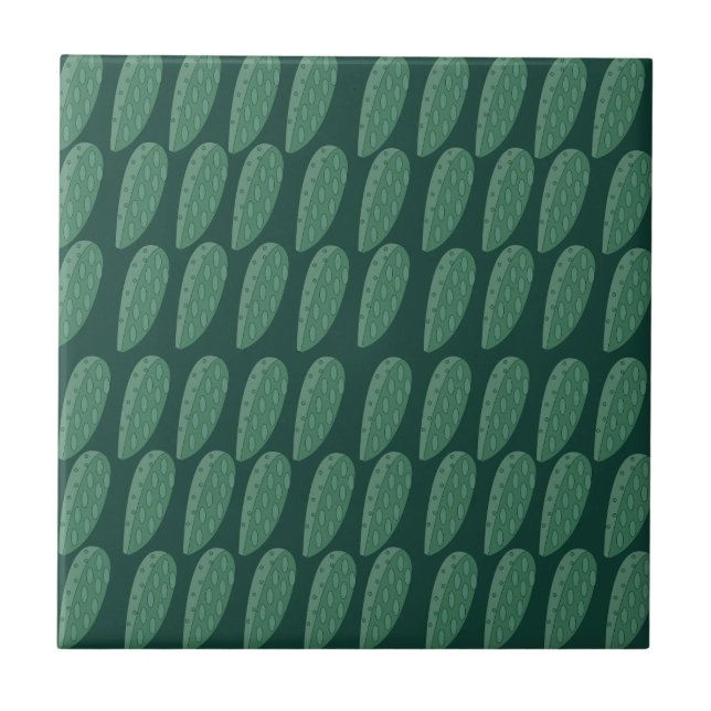 Azulejo De Cerâmica Cacto Verde  (Frente)