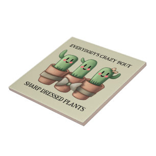 Azulejo De Cerâmica Cactos Engraçados Todos estão loucos sobre Sharp..