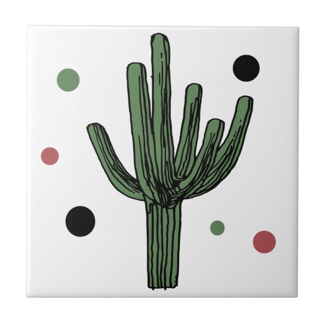 Azulejo De Cerâmica Cactus (Frente)