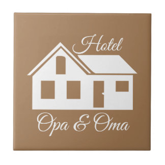 Azulejo De Cerâmica Cadeau tegel "Hotel Opa & Oma"