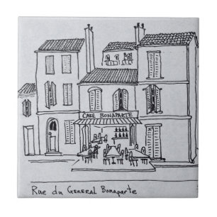 Azulejo De Cerâmica Cafe Bonaparte na Rue du General Bonaparte