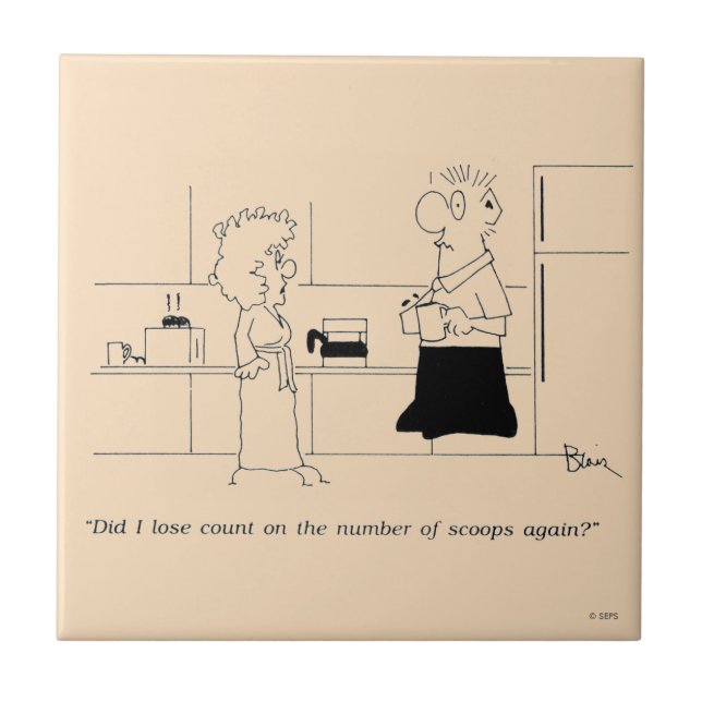 Azulejo De Cerâmica Café demais (Frente)