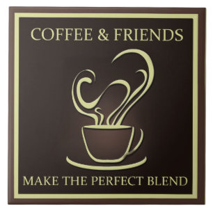Azulejo De Cerâmica Café e Amigos