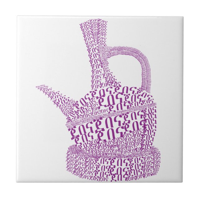 Azulejo De Cerâmica Café etíope de Jebena/ (Frente)