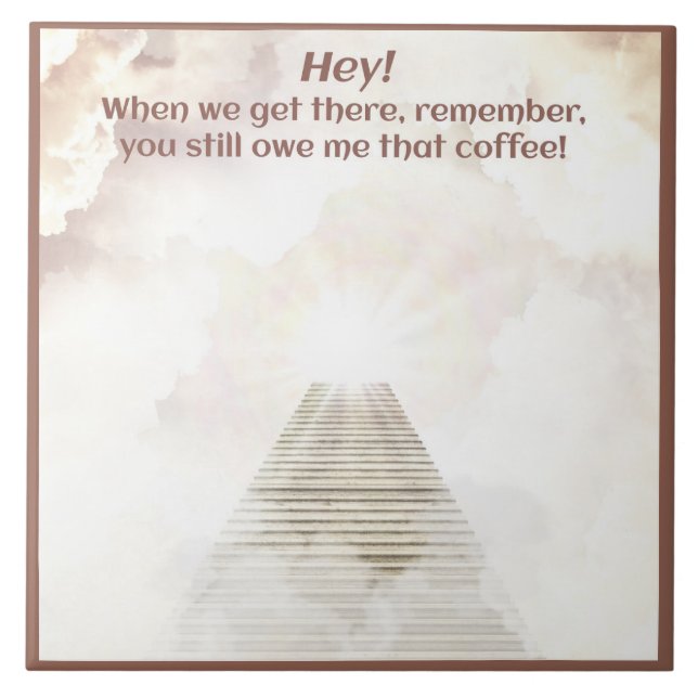 Azulejo De Cerâmica Café no céu (Frente)