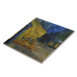 Azulejo De Cerâmica Café Terrace à noite por Vincent van Gogh<br><div class="desc">Café Terrace à Noite. Pintado em 1888 por Vincent van Gogh. Esta imagem está no dominio público.</div>