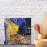 Azulejo De Cerâmica Cafe Terrace Cityscape Vincent van Gogh<br><div class="desc">Azulejo de cerâmica decorativa com a pintura de óleo Impressionista postada por Vincent van Gogh (1853-1890),  Cafe Terrace at Night (1888). Criado em Arles,  França em frente a uma popular cafeteria no Rue Du Palais.</div>