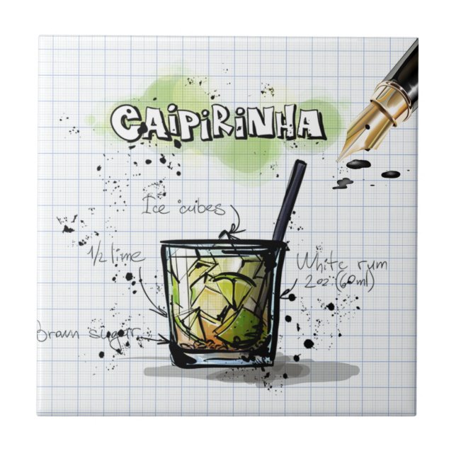Azulejo De Cerâmica Caipirinha (Frente)