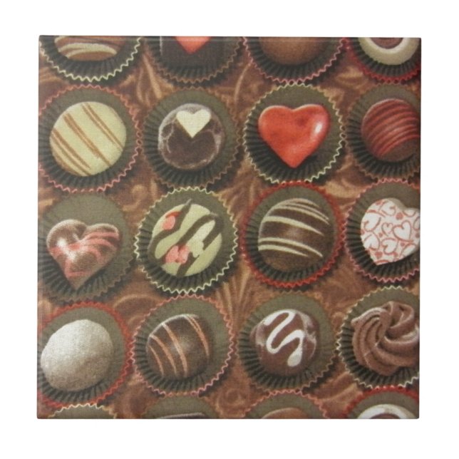 Azulejo De Cerâmica Caixa de Chocolate (Frente)