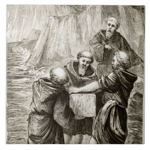 Azulejo De Cerâmica Caixa do St. Brigit, 'do Trias Thaumaturga, ou