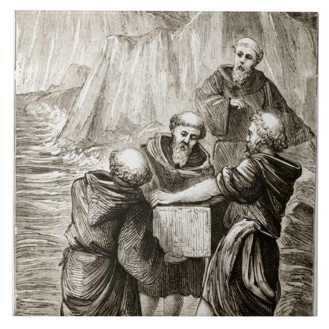 Azulejo De Cerâmica Caixa do St. Brigit, 'do Trias Thaumaturga, ou (Frente)