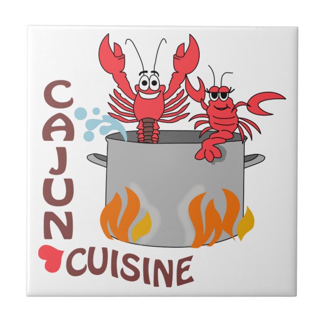 Azulejo De Cerâmica Cajun Cuisine (Frente)