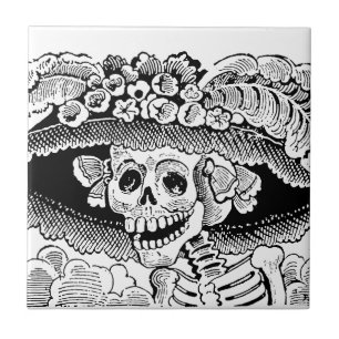 Azulejo De Cerâmica Calavera Garbancera (Catrina) por José Posada
