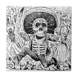 Azulejo De Cerâmica Calavera Oaxaqueña por José Guadalupe Posada 190