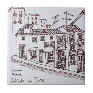 Azulejo De Cerâmica Calcada do Forte, Alfama   Lisboa, Portugal