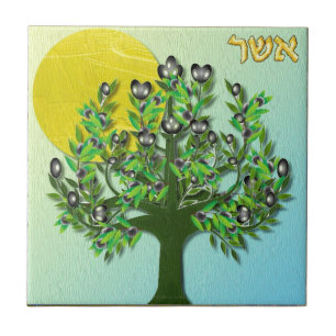 Azulejo De Cerâmica Calcinador de Israel dos tribos de Judaica 12