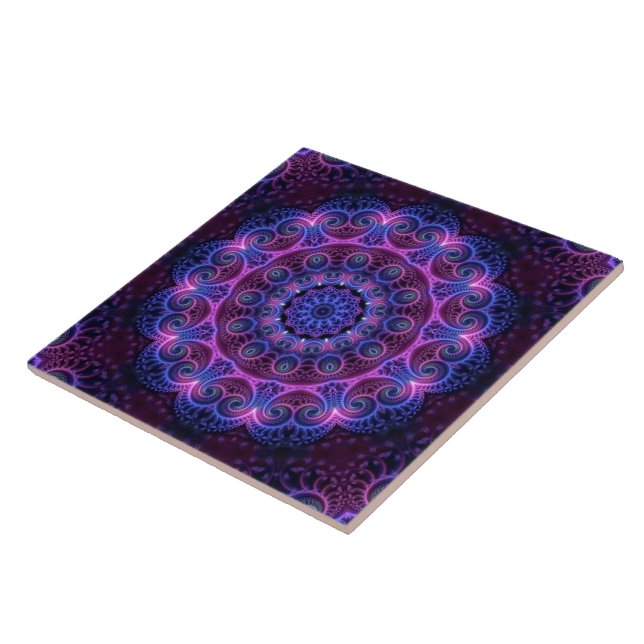 Azulejo De Cerâmica Caleidoscópio Apofise Mandala Corações (Lateral)