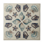Azulejo De Cerâmica Caleidoscópio Costeiro<br><div class="desc">Vida marinha</div>