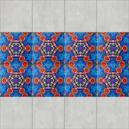 Azulejo De Cerâmica Caleidoscópio de pintura a óleo multicolorido