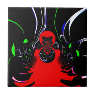 Azulejo De Cerâmica Caleidoscópio Fluid Art Impressão