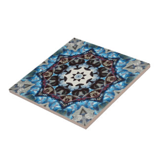 Azulejo De Cerâmica Caleidoscópio Octógono Blues
