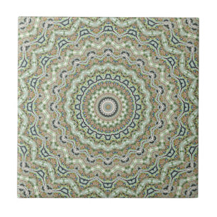Azulejo De Cerâmica Caleidoscópio Verde