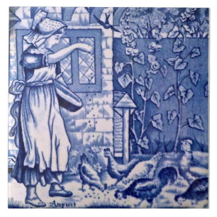 Azulejo De Cerâmica Calendário Azul de setembro Repro Antique Wedgwood