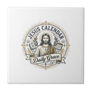 Azulejo De Cerâmica Calendário de Jesus Graça Diária Calendário de Jes