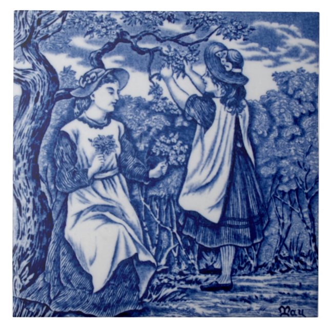 Azulejo De Cerâmica Calendário de maio: Repro Antique Wedgwood (Frente)