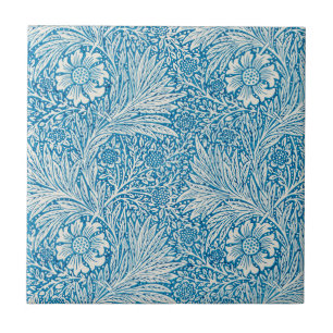 Azulejo De Cerâmica Calêndula por William Morris, Flores de Jardim Vin