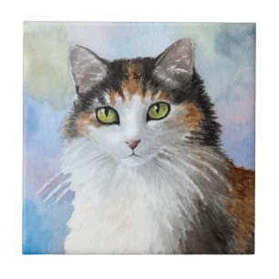 Azulejo De Cerâmica Calico Cat 572 Blue Large Gift Box