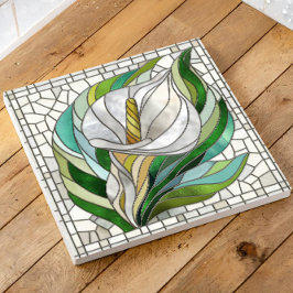 Azulejo De Cerâmica Calla Lily Mosaic Art