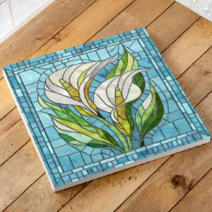 Azulejo De Cerâmica Calla Lily Mosaic Art