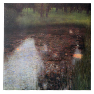 Azulejo De Cerâmica Calm Pond no Castelo de Kammer, Gustav Klimt