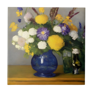 Azulejo De Cerâmica Calm Watercolor Arte Botânica