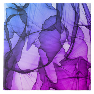 Azulejo De Cerâmica Camada Mística de ameixa