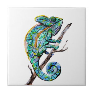 Azulejo De Cerâmica Camaleão mágico