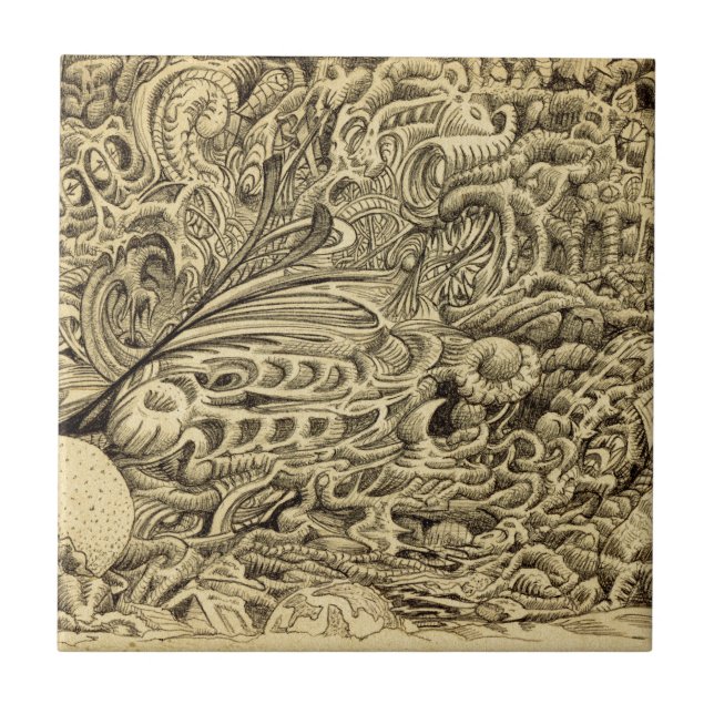 Azulejo De Cerâmica Câmara doente_por Brian Benson (Frente)