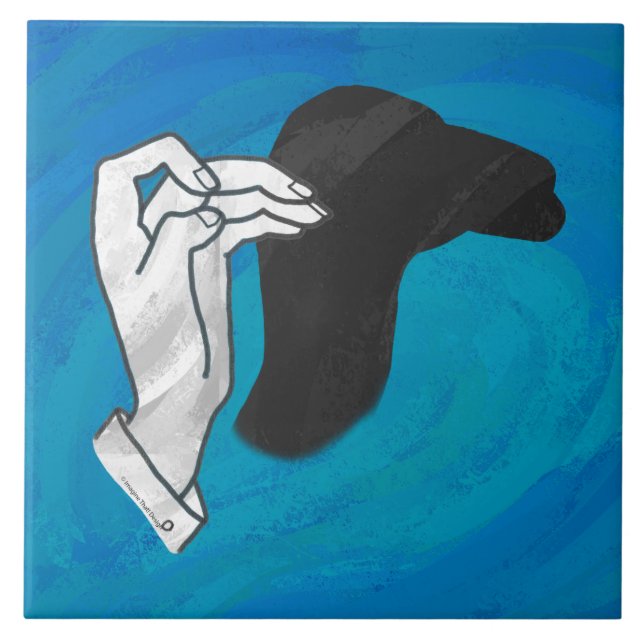 Azulejo De Cerâmica Camelo Sombra em Azul (Frente)