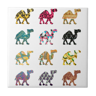 Azulejo De Cerâmica Camelos bonitos do divertimento